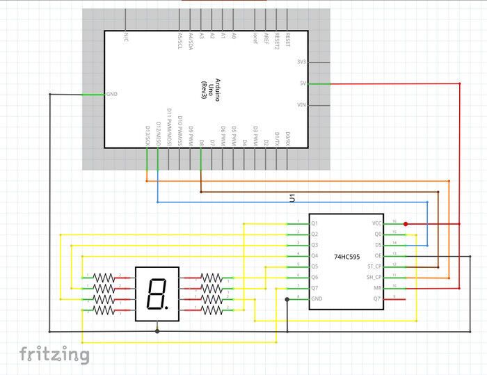 Семисегментный Индикатор Arduino SPI