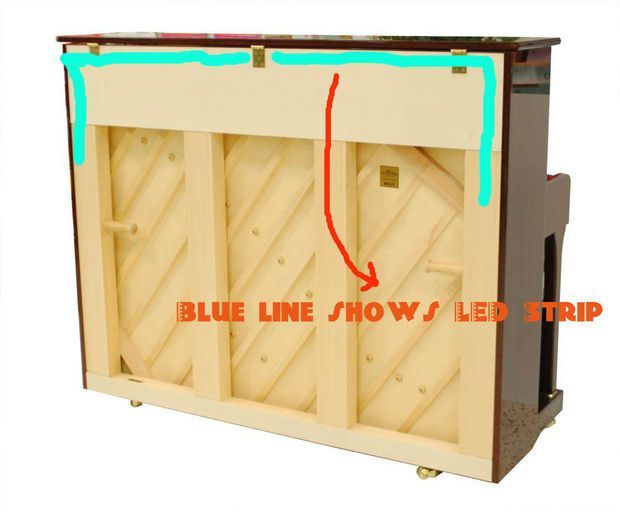 RGB Светодиодная подсветка для пианино