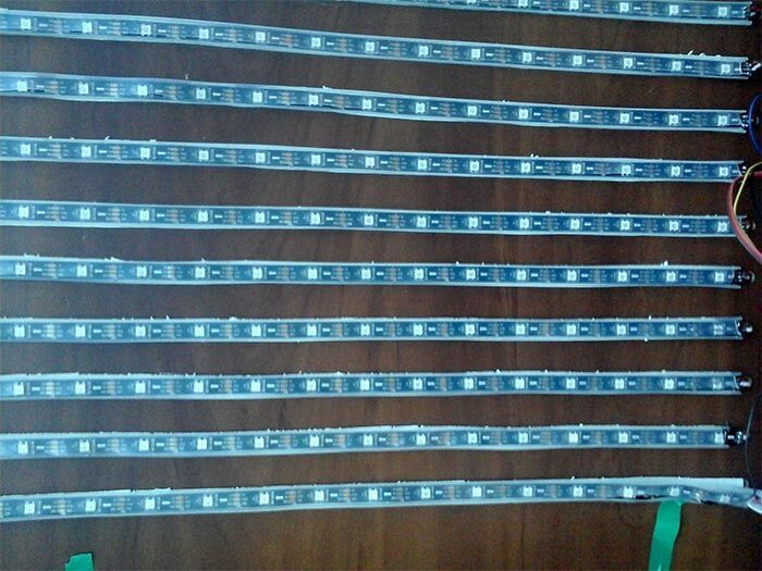 Аудио спектроанализатор на RGB-ленте WS2812