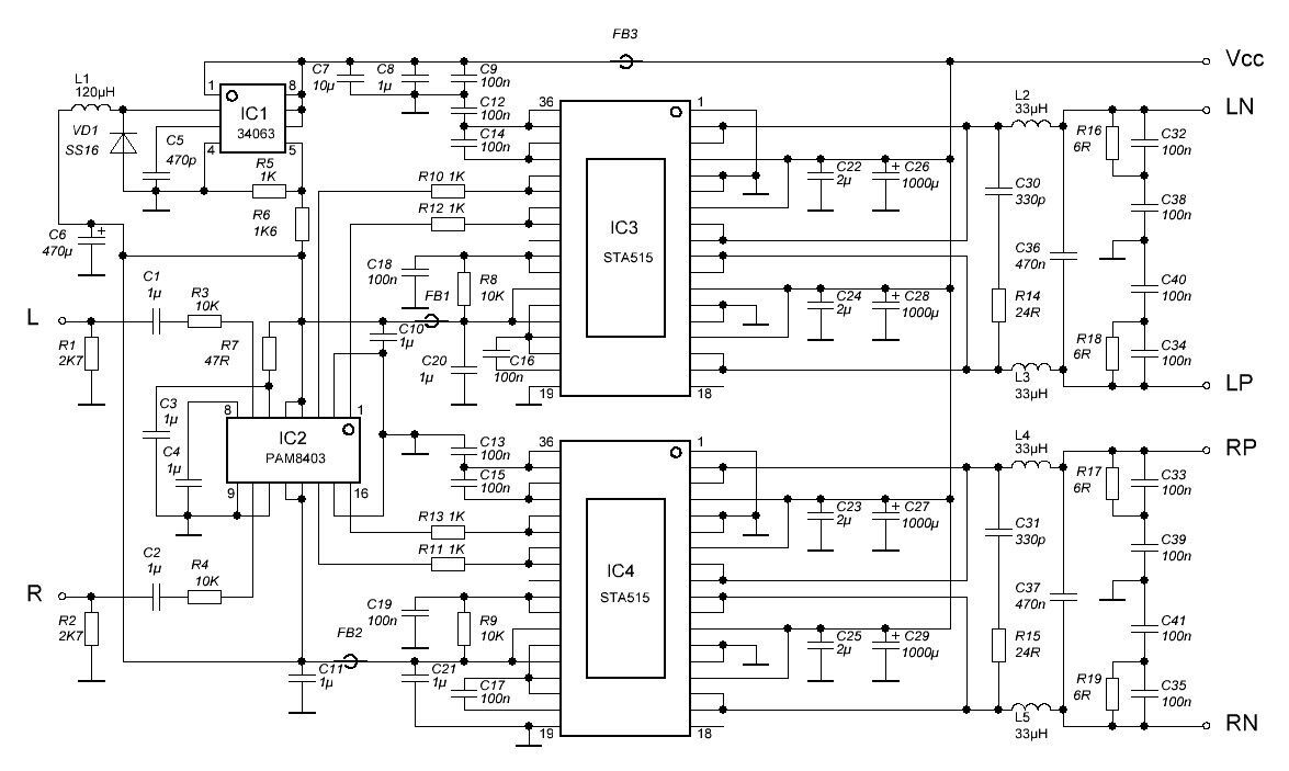 УМЗЧ на базе STA515 УМЗЧ на базе STA515