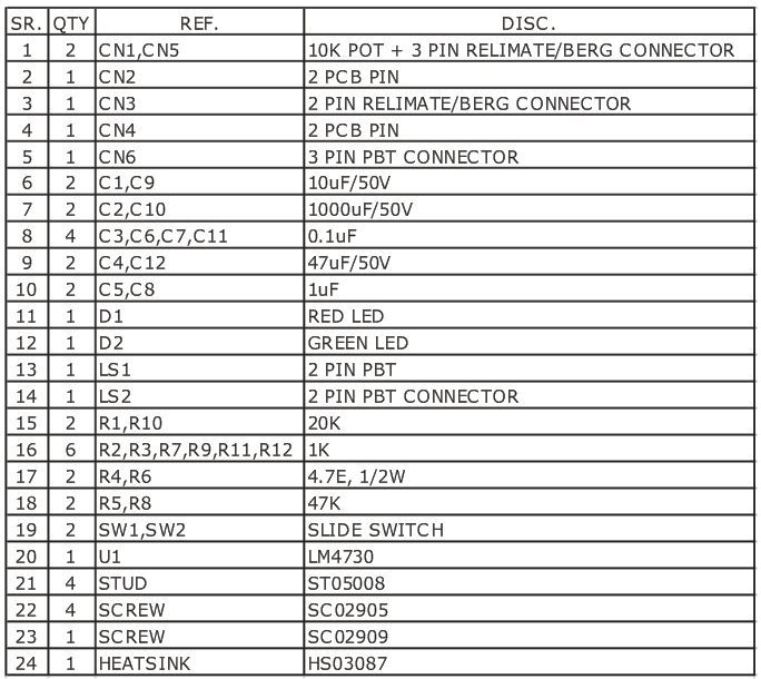 Схема 14-ваттного усилителя на LM4730
