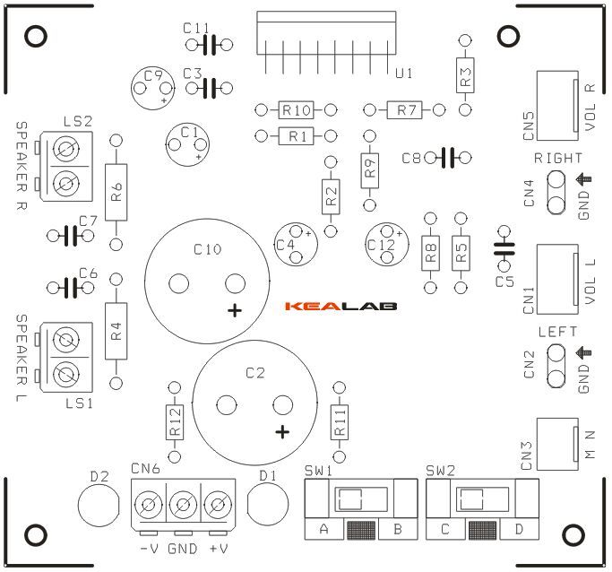 Схема 14-ваттного усилителя на LM4730