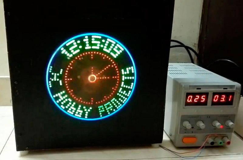 Часы-пропеллер на Arduino NANO своими руками