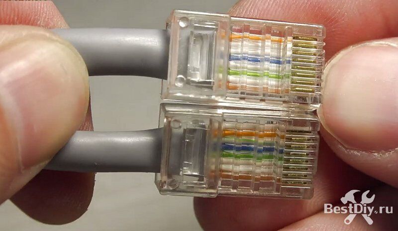 Как обжать коннектор RJ-45 интернет кабеля без кримпера, обычной отвёрткой