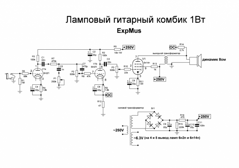 Ламповый гитарный комбик своими руками