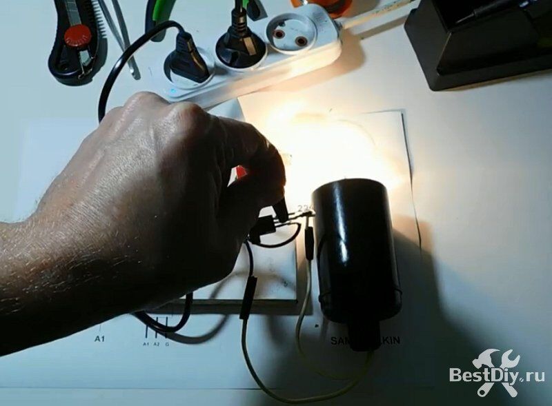 Самый простой датчик освещённости для лампы на 220V