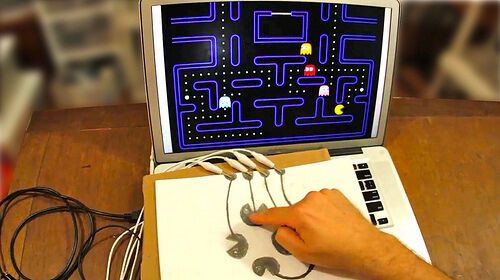 Makey Makey управление новогодней RGB-гирляндой