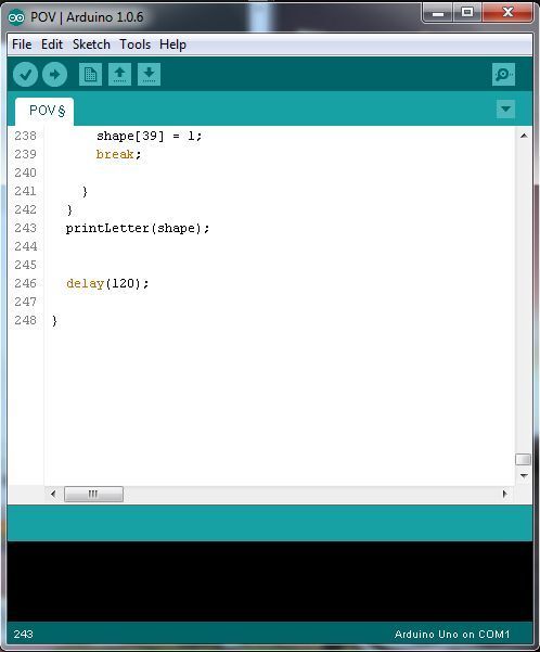 POV дисплей на базе Arduino