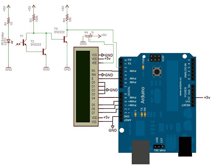 Тахометр на Arduino