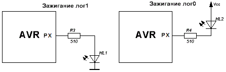 Подключение Светодиодов к Микроконтроллеру AVR