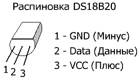 Схема термометра с DS18B20 и Attiny2313