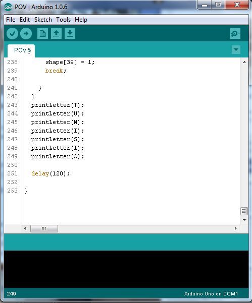 POV дисплей на базе Arduino