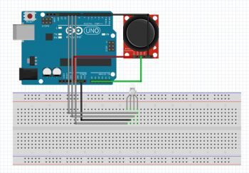 JoyLED RGB светодиод Arduino джойстик