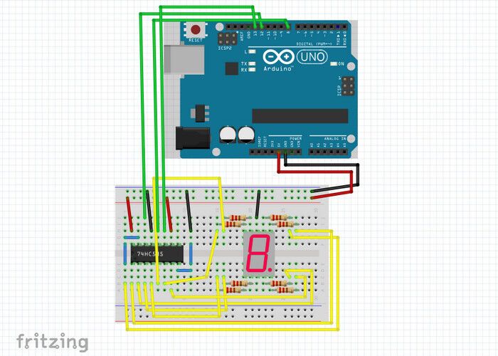 Семисегментный Индикатор Arduino SPI