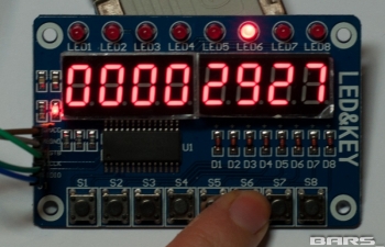 Модуль TM1638 на плате Модуль TM1638 на плате