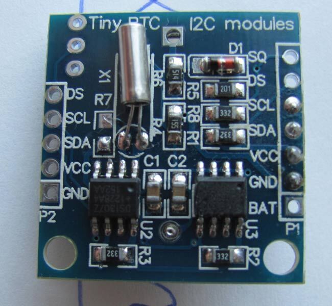 Часы на Ардуино с модулем Tiny RTC и дисплеем P16204X
