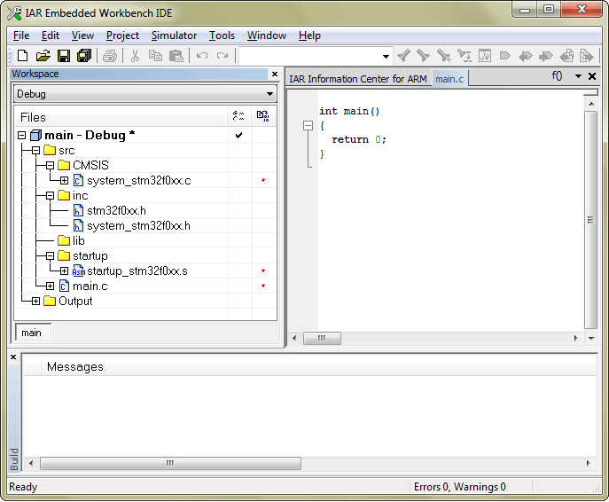 Настройка IAR для STM32 CORTEX M0