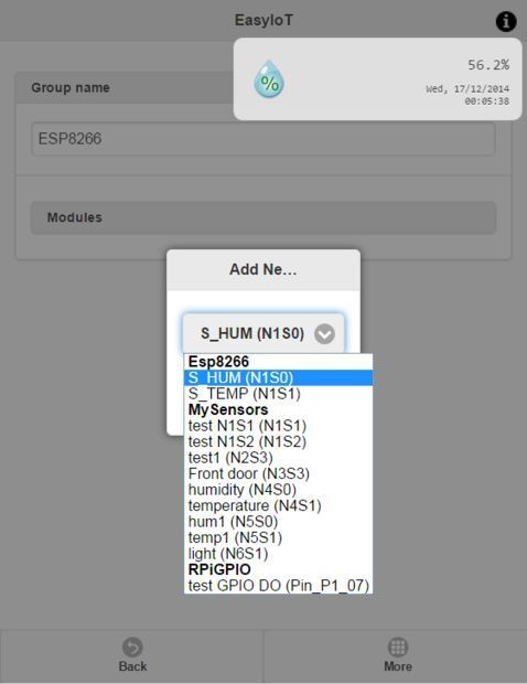 Датчик температуры и влажности с использованием модуля Wi-Fi ESP8266