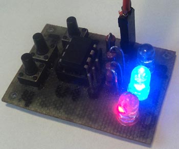 Схема подключения светодиодов к микроконтроллеру Attiny13