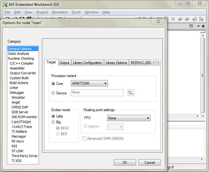Настройка IAR для STM32 CORTEX M0