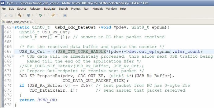 Проект виртуального СОМ порта для отладочной платы STM32H107