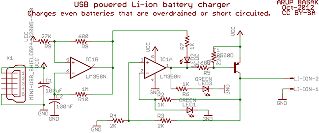 Зарядка Li-ion аккумуляторов через USB Зарядка Li-ion аккумуляторов через USB