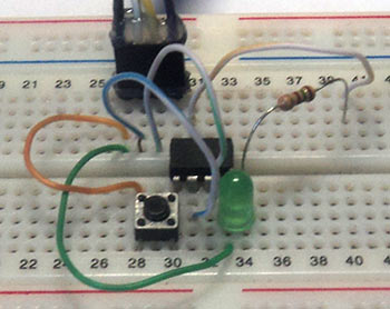 Схема программного UART на AVR микроконтроллере