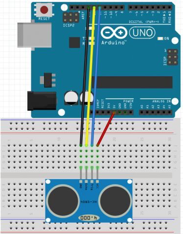 Дальномер Arduino HC-SR04