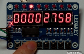 Модуль TM1638 на плате Модуль TM1638 на плате