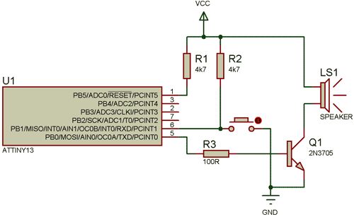 Музыкальный Звонок Attiny13