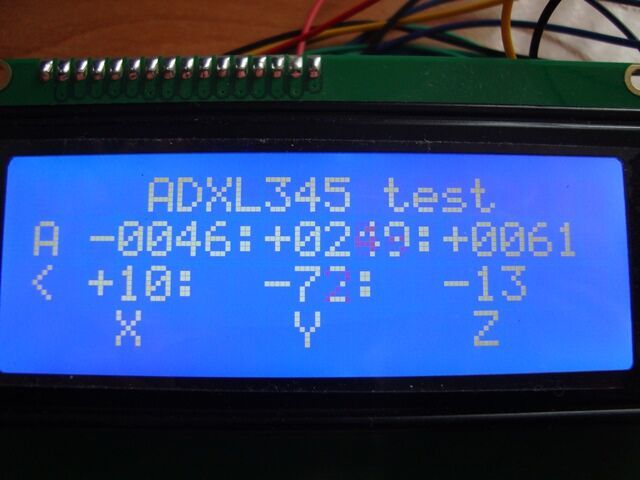 Акселерометр ADXL345 на микросхеме