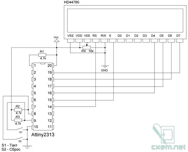 Счётчик с памятью на Attiny2313 Счётчик с памятью на Attiny2313